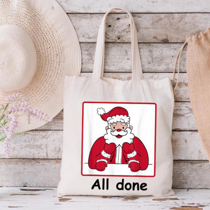 Retro All Done Christmas Special Ed Teacher Team Santa Women Canvas Tote Bag, gift for family, gift for coworker Retro All Done Christmas Special Ed Teacher Team Santa Women Canvas Tote Bag, gift for family, gift for coworker