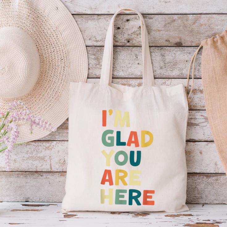 Retro I’m Glad You Are Here Women Men Teacher Canvas Tote Bag, gift for family, gift for coworker Retro I’m Glad You Are Here Women Men Teacher Canvas Tote Bag, gift for family, gift for coworker