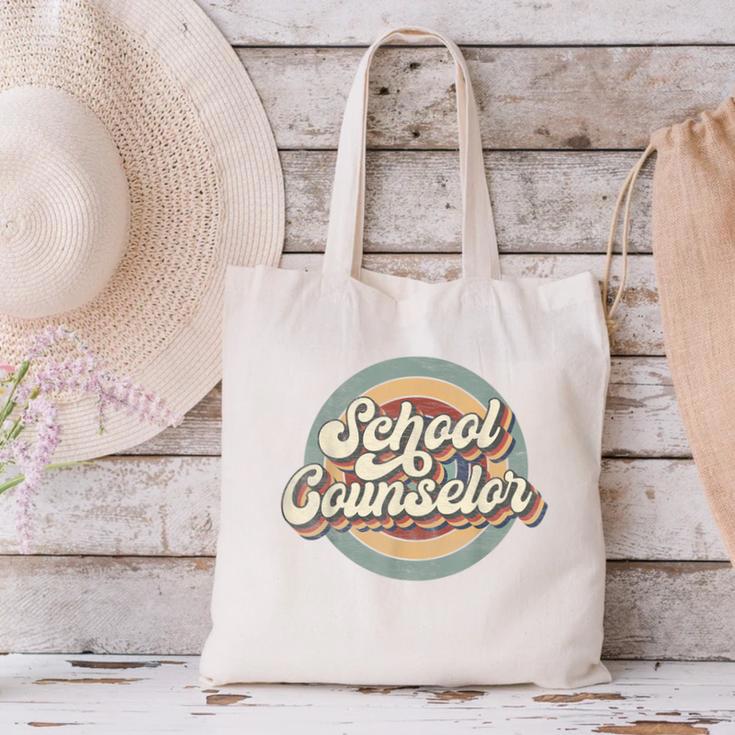 Retro School Counselor Back To School Teacher Squad Crew Canvas Tote Bag, gift for family, gift for coworker Retro School Counselor Back To School Teacher Squad Crew Canvas Tote Bag, gift for family, gift for coworker