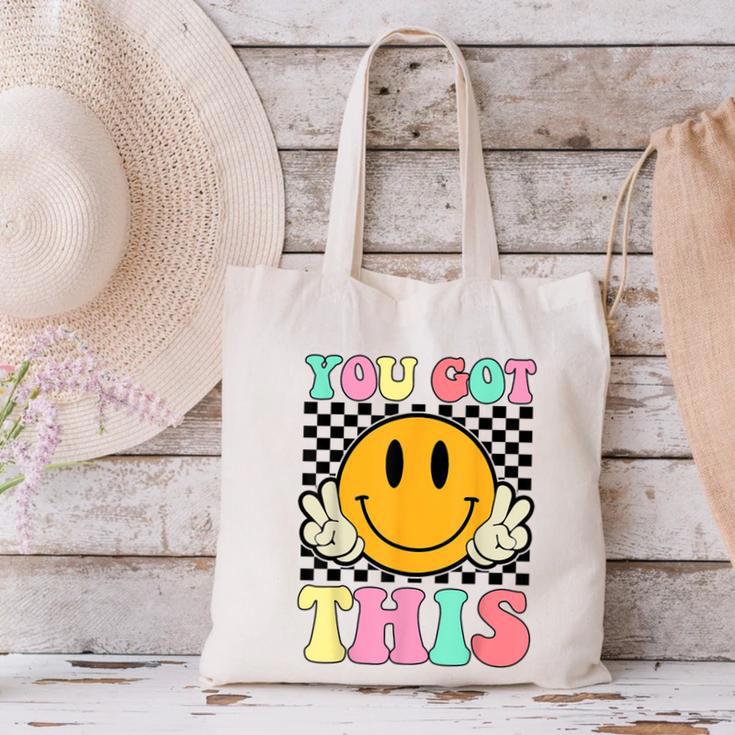 You Got This Retro Smile Motivational Testing Day Teacher Canvas Tote Bag, gift for family, gift for coworker