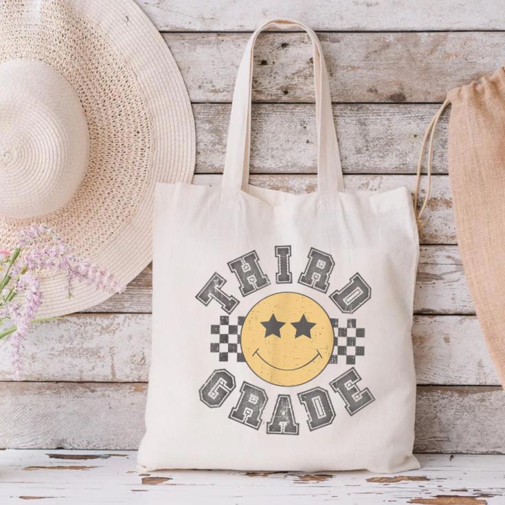 Retro Third Grade Teacher Student 1st Day Back To School Canvas Tote Bag, gift for family, gift for coworker Retro Third Grade Teacher Student 1st Day Back To School Canvas Tote Bag, gift for family, gift for coworker