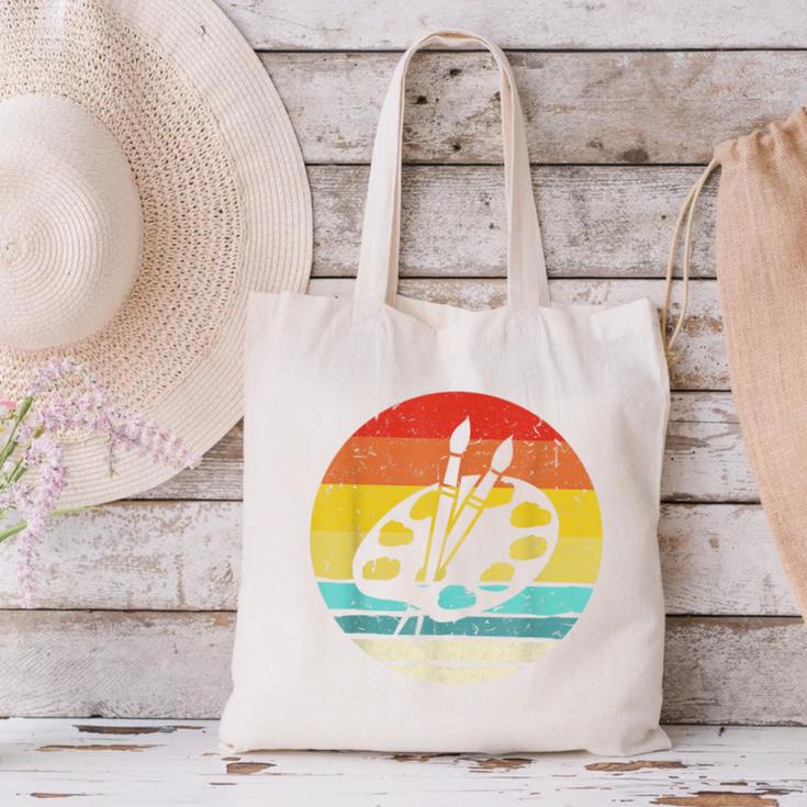 Retro Vintage Paint Palette Costume Artist Art Teacher Men Women Canvas Tote Bag, gift for family, gift for coworker Retro Vintage Paint Palette Costume Artist Art Teacher Men Women Canvas Tote Bag, gift for family, gift for coworker