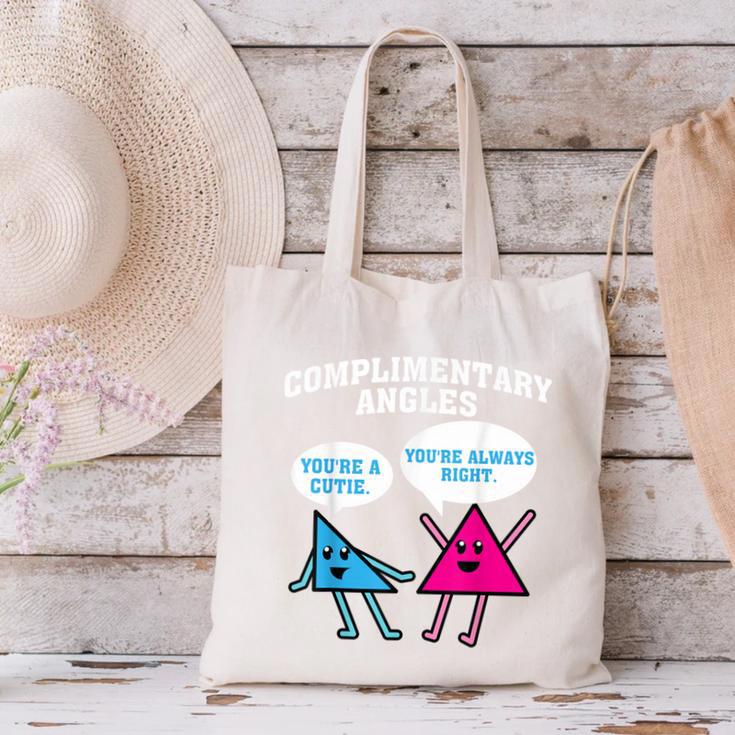Right Acute Triangle Math Teacher Cool Geometry Canvas Tote Bag, gift for family, gift for coworker