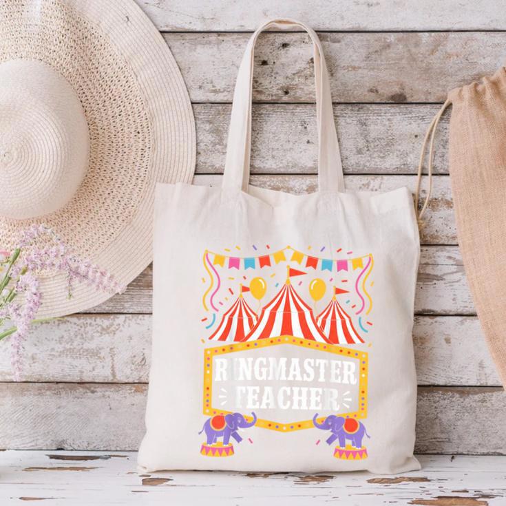 Ringmaster Teacher Circus Party Ringmaster Carnival Canvas Tote Bag, gift for family, gift for coworker