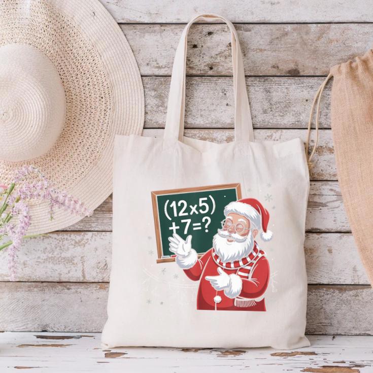 Santa Teacher 67 Math Christmas Xmas Holiday Number 67 Canvas Tote Bag, gift for family, gift for coworker Santa Teacher 67 Math Christmas Xmas Holiday Number 67 Canvas Tote Bag, gift for family, gift for coworker