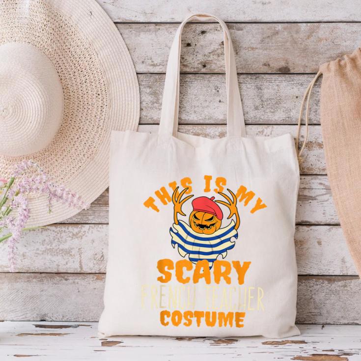 This Is My Scary French Teacher Costume Halloween Canvas Tote Bag, gift for family, gift for coworker This Is My Scary French Teacher Costume Halloween Canvas Tote Bag, gift for family, gift for coworker