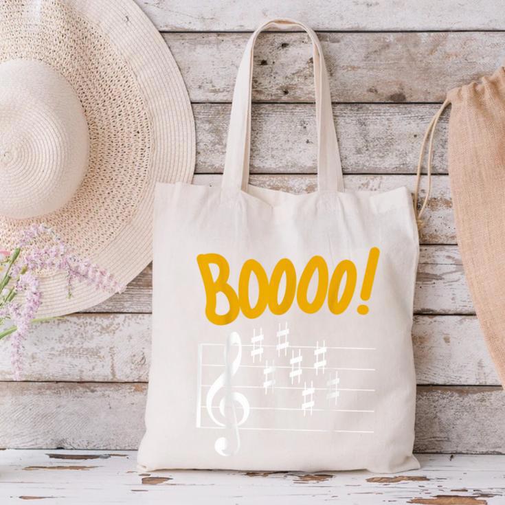 Scary Key Signature Boo Music Halloween Musician Teacher Men Women Canvas Tote Bag, gift for family, gift for coworker