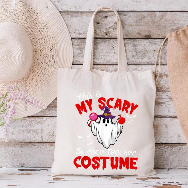 This Is My Scary Science Teacher Costume Ghost Halloween Canvas Tote Bag, Science Teacher Tote Bags, gift for family, gift for coworker This Is My Scary Science Teacher Costume Ghost Halloween Canvas Tote Bag, Science Teacher Tote Bags, gift for family, gift for coworker