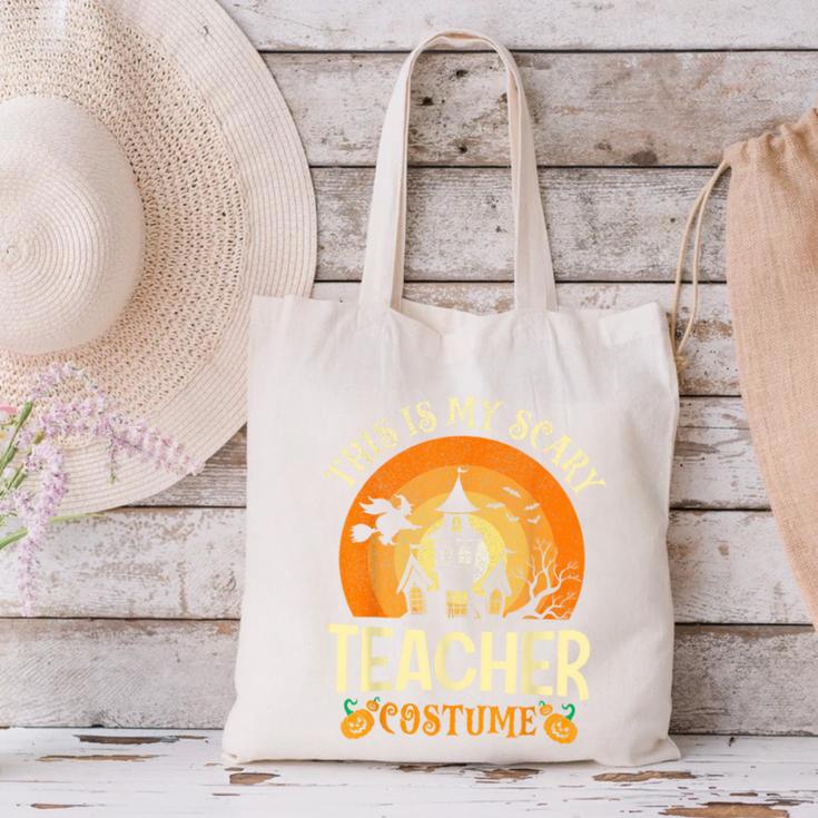 This Is My Scary Teacher Costume Halloween Canvas Tote Bag, gift for family, gift for coworker