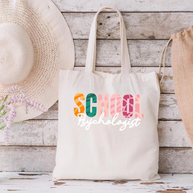 School Psychologist Rainbow Psychology Teacher Canvas Tote Bag, gift for family, gift for coworker School Psychologist Rainbow Psychology Teacher Canvas Tote Bag, gift for family, gift for coworker