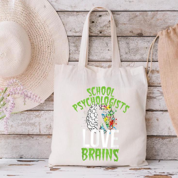 School Psychologists Love Brains Halloween Teacher Counselor Canvas Tote Bag, gift for family, gift for coworker School Psychologists Love Brains Halloween Teacher Counselor Canvas Tote Bag, gift for family, gift for coworker