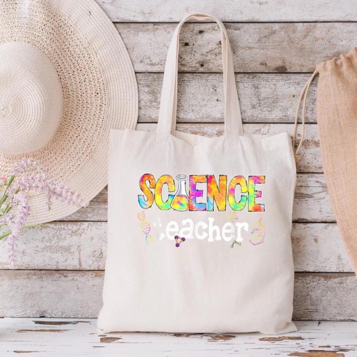 Science Teacher Tie Dye Science Teaching Back To School Canvas Tote Bag, Science Teacher Tote Bags, gift for family, gift for coworker