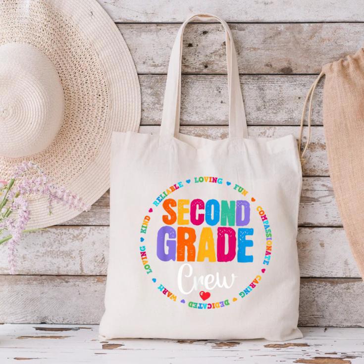 Second Grade Crew 2nd Back To School Teacher Team Squad Canvas Tote Bag, 2nd Grade Teacher Tote Bags, gift for family, gift for coworker Second Grade Crew 2nd Back To School Teacher Team Squad Canvas Tote Bag, 2nd Grade Teacher Tote Bags, gift for family, gift for coworker