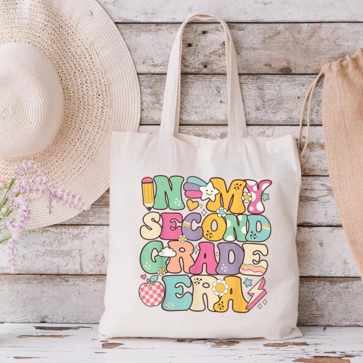 In My Second Grade Era Girl Back To School 2nd Grade Teacher Canvas Tote Bag, 2nd Grade Teacher Tote Bags, gift for family, gift for coworker In My Second Grade Era Girl Back To School 2nd Grade Teacher Canvas Tote Bag, 2nd Grade Teacher Tote Bags, gift for family, gift for coworker