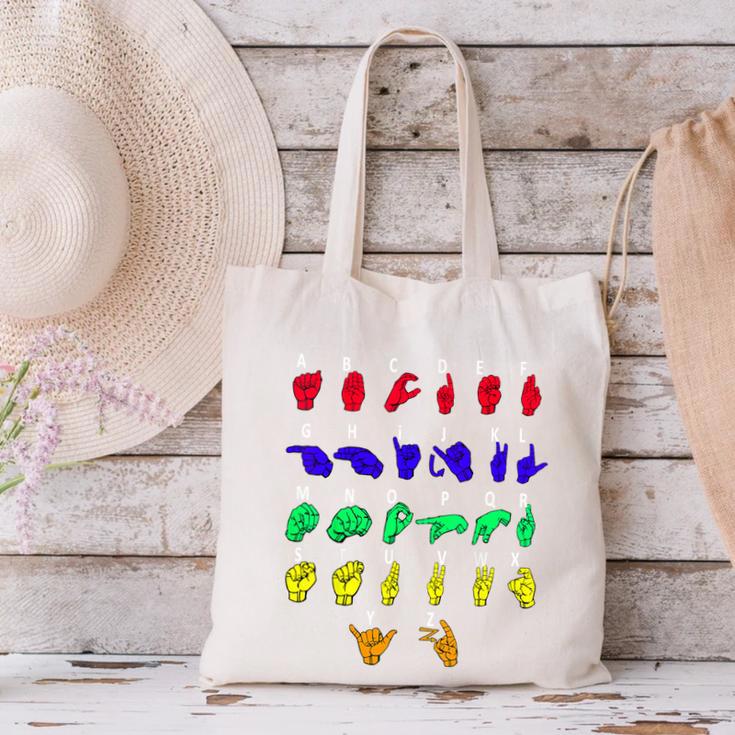 Sign Language Alphabet For ASL Interpreter Deaf Teacher Stud For Men Women Girls Kids Canvas Tote Bag, gift for family, gift for coworker Sign Language Alphabet For ASL Interpreter Deaf Teacher Stud For Men Women Girls Kids Canvas Tote Bag, gift for family, gift for coworker