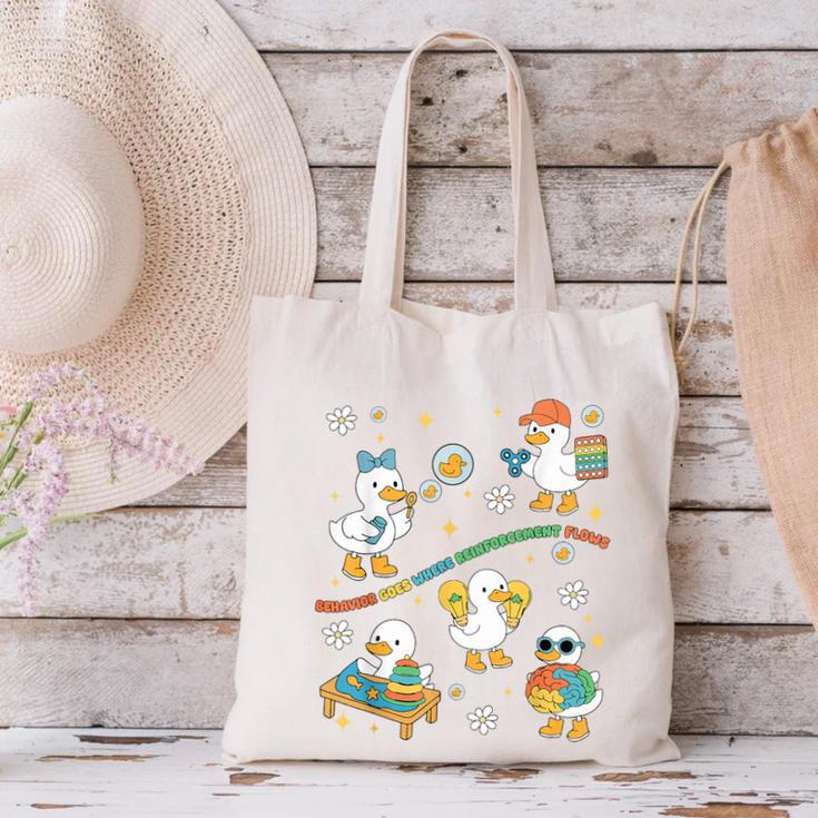 Silly Goose Behavior Analyst RBT ABA Therapy SPED Teacher Canvas Tote Bag, gift for family, gift for coworker