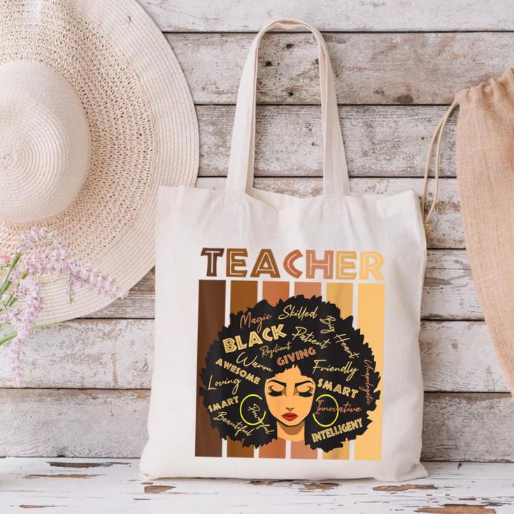 Smart Teacher Afro Girl Melanin African American Wowen Canvas Tote Bag, gift for family, gift for coworker
