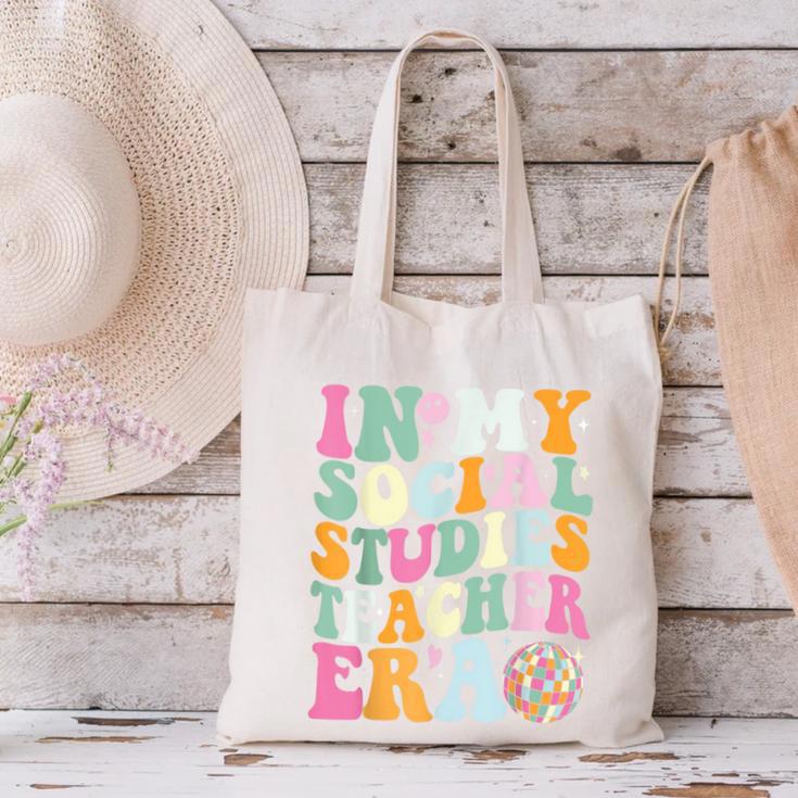 In My Social Studies Teacher Era Cute Social Studies Teacher Canvas Tote Bag, gift for family, gift for coworker In My Social Studies Teacher Era Cute Social Studies Teacher Canvas Tote Bag, gift for family, gift for coworker