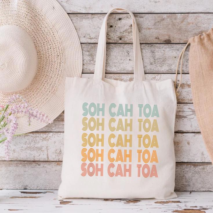 SOH CAH TOA SOHCAHTOA Trigonometry Math Parody Teacher Men Women Kids Canvas Tote Bag, gift for family, gift for coworker SOH CAH TOA SOHCAHTOA Trigonometry Math Parody Teacher Men Women Kids Canvas Tote Bag, gift for family, gift for coworker