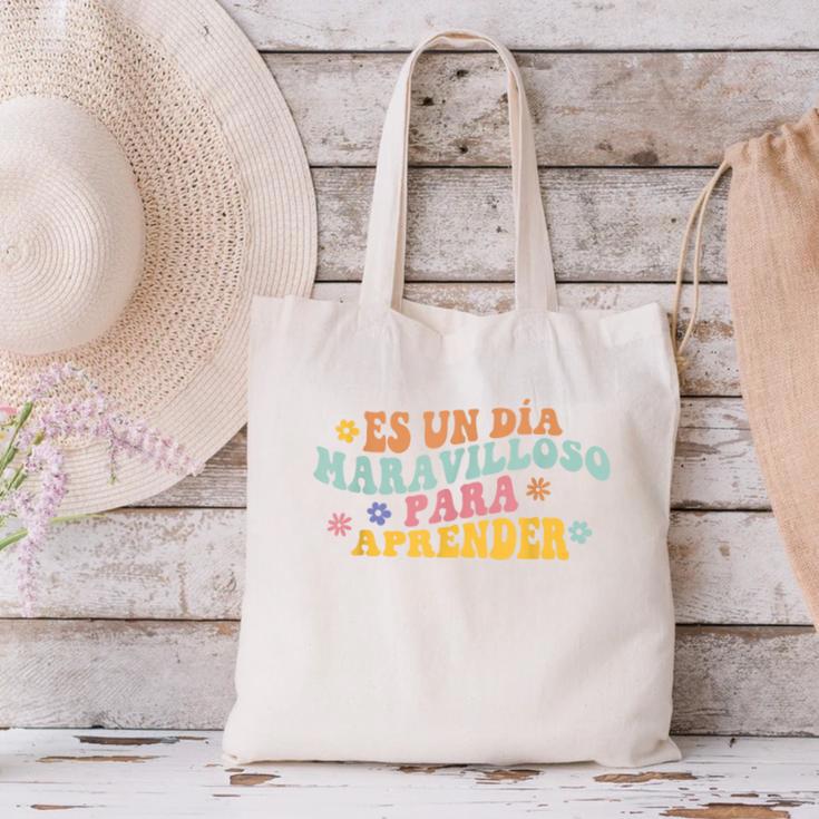 Spanish Teacher Dual Language Bilingual Teacher Cute Preppy Canvas Tote Bag, gift for family, gift for coworker Spanish Teacher Dual Language Bilingual Teacher Cute Preppy Canvas Tote Bag, gift for family, gift for coworker