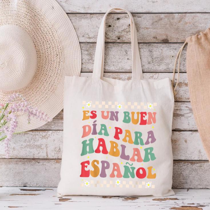 Spanish Teacher Maestra Hablar EspañOl Bilingual Teacher Canvas Tote Bag, gift for family, gift for coworker