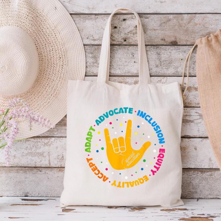 Special Education Teacher Inspirational SPED Teachers Autism Canvas Tote Bag, gift for family, gift for coworker Special Education Teacher Inspirational SPED Teachers Autism Canvas Tote Bag, gift for family, gift for coworker
