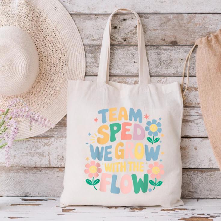 Special Education Teacher Team SPED Grow With The Flow Canvas Tote Bag, gift for family, gift for coworker
