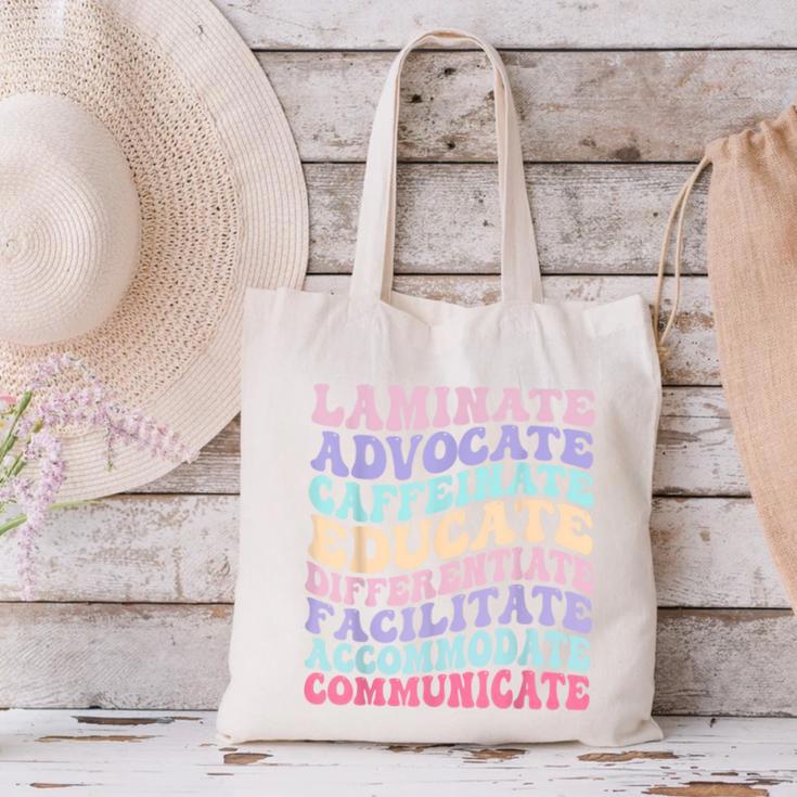 Sped Caffeinate Advocate Laminate Educate Teacher Canvas Tote Bag, gift for family, gift for coworker Sped Caffeinate Advocate Laminate Educate Teacher Canvas Tote Bag, gift for family, gift for coworker