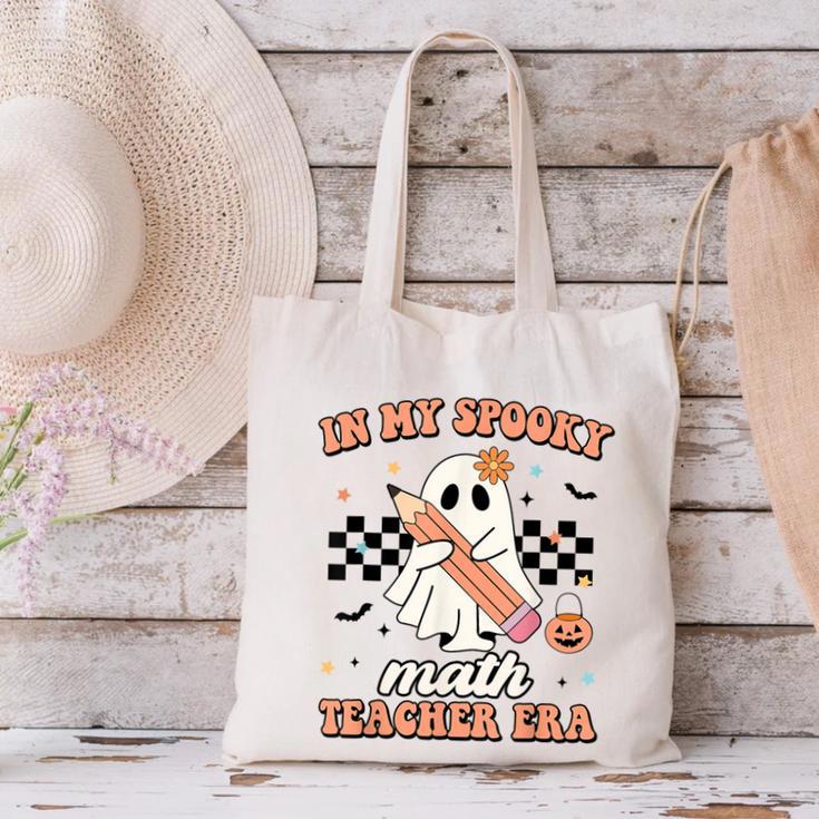 In My Spooky Math Teacher Era Groovy Retro Halloween Costume For Men Women Canvas Tote Bag, Groovy Teacher Tote Bags, gift for family, gift for coworker In My Spooky Math Teacher Era Groovy Retro Halloween Costume For Men Women Canvas Tote Bag, Groovy Teacher Tote Bags, gift for family, gift for coworker