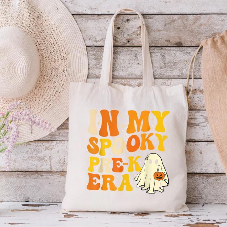 In My Spooky PRE-K Teacher Era Halloween Costume Tee Canvas Tote Bag, gift for family, gift for coworker