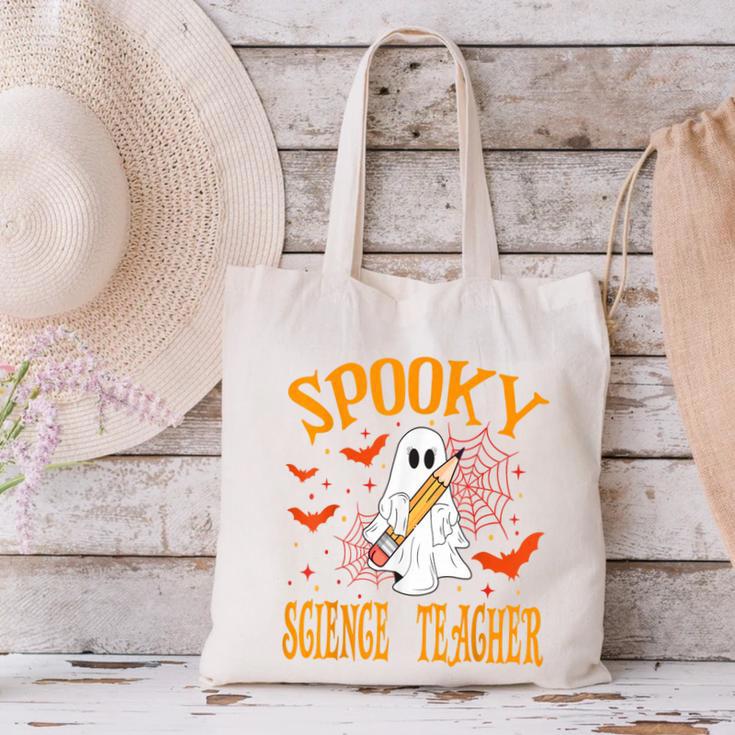 Spooky Science Teacher Ghost Halloween School Women Canvas Tote Bag, Science Teacher Tote Bags, gift for family, gift for coworker Spooky Science Teacher Ghost Halloween School Women Canvas Tote Bag, Science Teacher Tote Bags, gift for family, gift for coworker