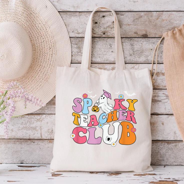 Spooky Teacher Club Halloween Canvas Tote Bag, gift for family, gift for coworker