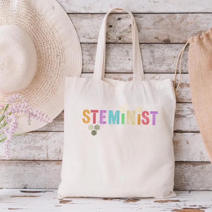 STEMINIST Technology Student STEM Teacher Women Engineering Canvas Tote Bag, gift for family, gift for coworker STEMINIST Technology Student STEM Teacher Women Engineering Canvas Tote Bag, gift for family, gift for coworker