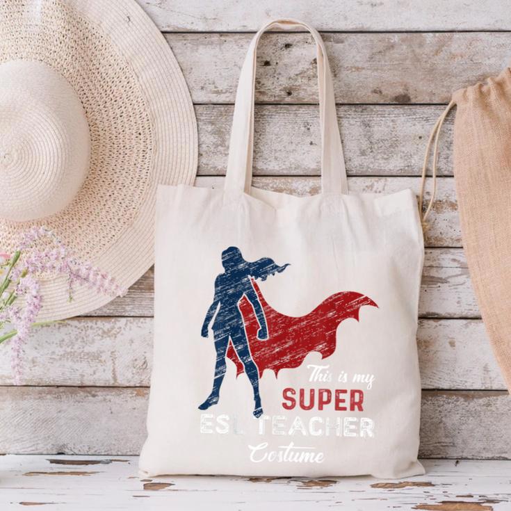 This Is My Super ESL Teacher Costume Lazy Halloween Canvas Tote Bag, Esl Teacher Tote Bags, Super Teacher Tote Bags, gift for family, gift for coworker This Is My Super ESL Teacher Costume Lazy Halloween Canvas Tote Bag, Esl Teacher Tote Bags, Super Teacher Tote Bags, gift for family, gift for coworker