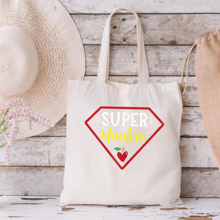 Super Heroe Maestra Espanol Spanish Super Teacher Canvas Tote Bag, Super Teacher Tote Bags, gift for family, gift for coworker Super Heroe Maestra Espanol Spanish Super Teacher Canvas Tote Bag, Super Teacher Tote Bags, gift for family, gift for coworker