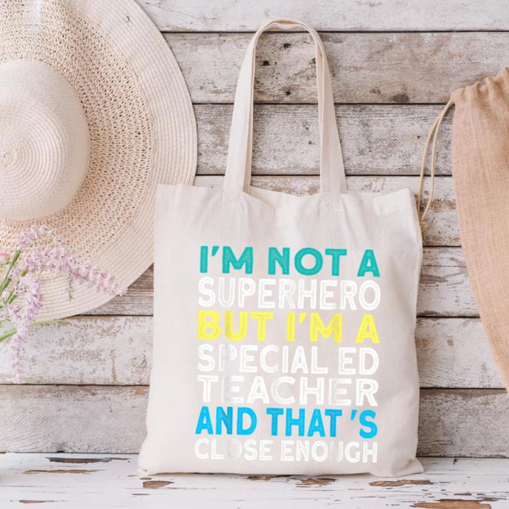 Superhero & Special Education Teacher Men Women Canvas Tote Bag, gift for family, gift for coworker Superhero & Special Education Teacher Men Women Canvas Tote Bag, gift for family, gift for coworker