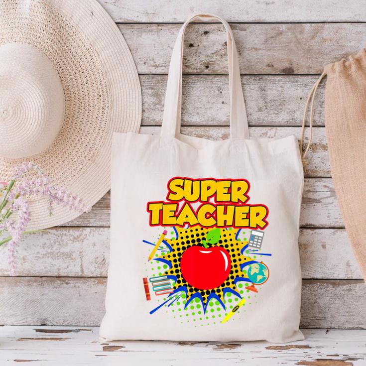 Superhero Teacher Appreciation Teaching Tee Canvas Tote Bag, gift for family, gift for coworker Superhero Teacher Appreciation Teaching Tee Canvas Tote Bag, gift for family, gift for coworker