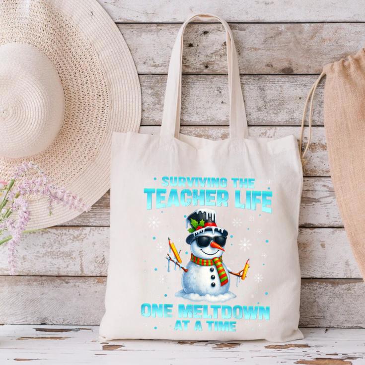 Surviving The Teacher Life Pjs Pajamas Christmas Xmas Teache Canvas Tote Bag, gift for family, gift for coworker Surviving The Teacher Life Pjs Pajamas Christmas Xmas Teache Canvas Tote Bag, gift for family, gift for coworker