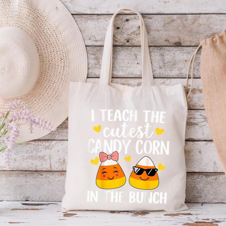 I Teach The Cutest Candy Corn In The Bunch Teacher Halloween Canvas Tote Bag, gift for family, gift for coworker I Teach The Cutest Candy Corn In The Bunch Teacher Halloween Canvas Tote Bag, gift for family, gift for coworker