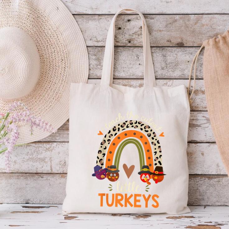 I Teach The Cutest Little Turkeys Thanksgiving Teacher Men Women Girls Kids Canvas Tote Bag, gift for family, gift for coworker I Teach The Cutest Little Turkeys Thanksgiving Teacher Men Women Girls Kids Canvas Tote Bag, gift for family, gift for coworker