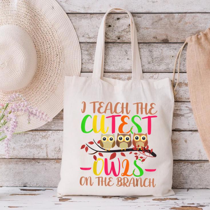I Teach The Cutest Owls Christmas Or Teachers Day Canvas Tote Bag, gift for family, gift for coworker I Teach The Cutest Owls Christmas Or Teachers Day Canvas Tote Bag, gift for family, gift for coworker
