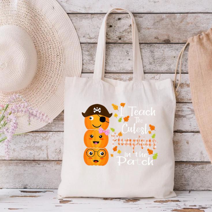 I Teach The Cutest Pumpkins Halloween Shirt For Teachers Canvas Tote Bag, gift for family, gift for coworker I Teach The Cutest Pumpkins Halloween Shirt For Teachers Canvas Tote Bag, gift for family, gift for coworker