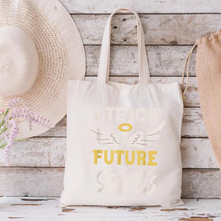 I Teach Future Saints Catholic Educator Teacher Canvas Tote Bag, Future Teacher Tote Bags, gift for family, gift for coworker I Teach Future Saints Catholic Educator Teacher Canvas Tote Bag, Future Teacher Tote Bags, gift for family, gift for coworker