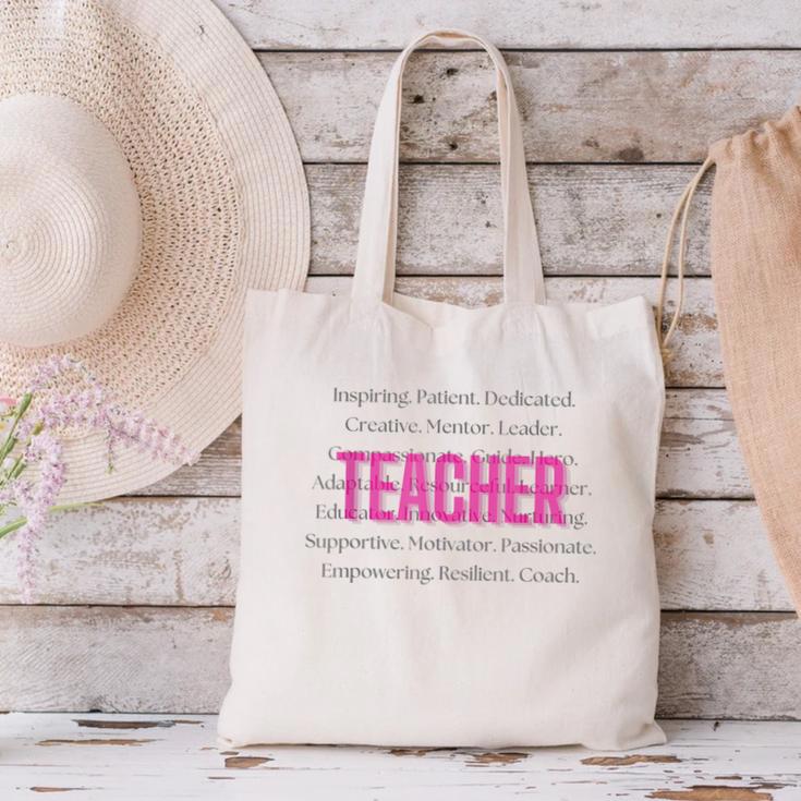 TEACH Inspirational Teacher Comfortable & Stylish T-Shirt Canvas Tote Bag, gift for family, gift for coworker