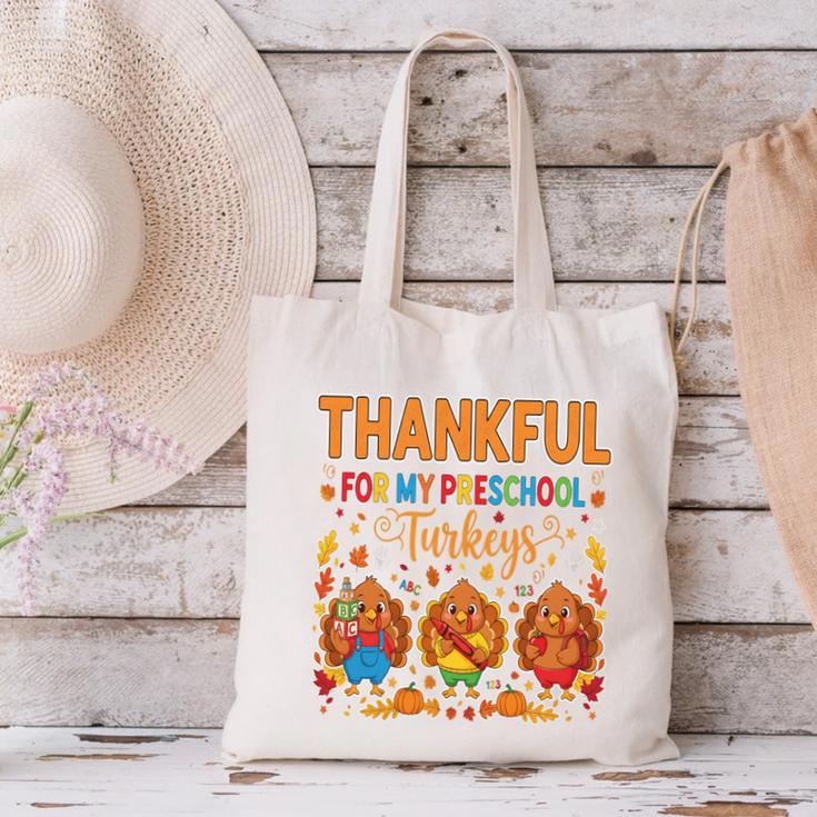 Teach Thanksgiving Teacher Thankful For My Preschool Turkeys Canvas Tote Bag, gift for family, gift for coworker Teach Thanksgiving Teacher Thankful For My Preschool Turkeys Canvas Tote Bag, gift for family, gift for coworker