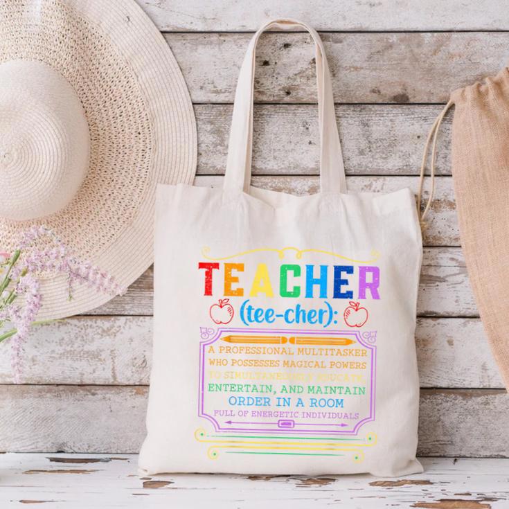 Teacher Definition Teaching School Teacher Canvas Tote Bag, gift for family, gift for coworker Teacher Definition Teaching School Teacher Canvas Tote Bag, gift for family, gift for coworker