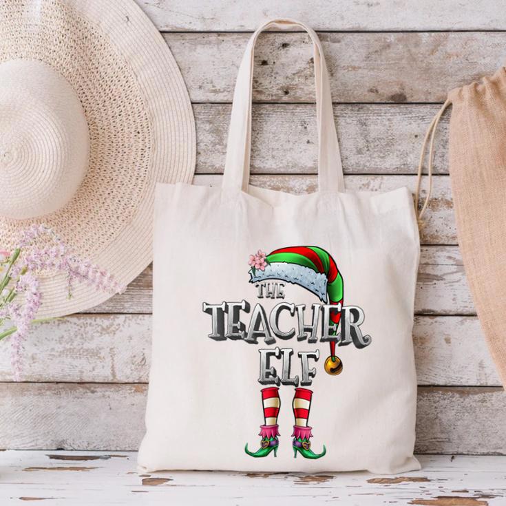 The Teacher Elf Shirt Matching Family Christmas Elf Men Women Kids Canvas Tote Bag, gift for family, gift for coworker The Teacher Elf Shirt Matching Family Christmas Elf Men Women Kids Canvas Tote Bag, gift for family, gift for coworker