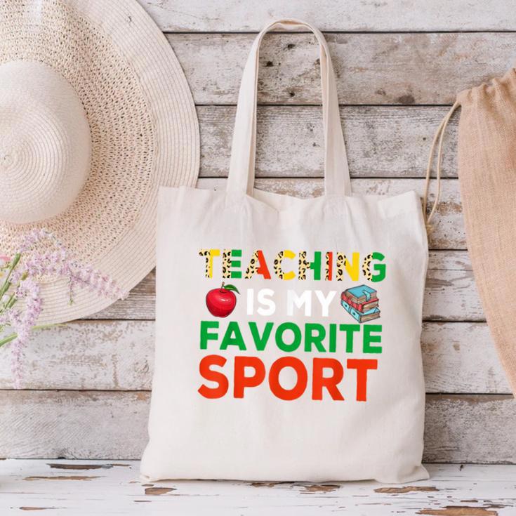 Teacher Is My Favorite Sport Teacher Teaching Lover Canvas Tote Bag, gift for family, gift for coworker Teacher Is My Favorite Sport Teacher Teaching Lover Canvas Tote Bag, gift for family, gift for coworker