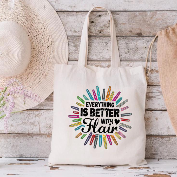 Teacher Flair Pen Art Lover School Supplies Canvas Tote Bag, gift for family, gift for coworker Teacher Flair Pen Art Lover School Supplies Canvas Tote Bag, gift for family, gift for coworker