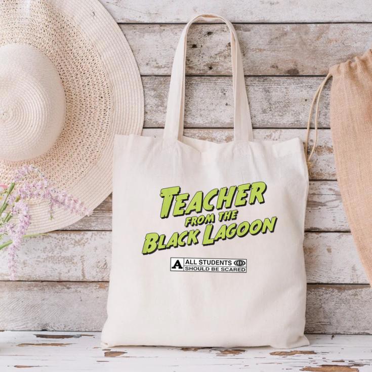 Teacher Halloween Tshirt Teacher From The Lagoon Men Women Canvas Tote Bag, gift for family, gift for coworker Teacher Halloween Tshirt Teacher From The Lagoon Men Women Canvas Tote Bag, gift for family, gift for coworker